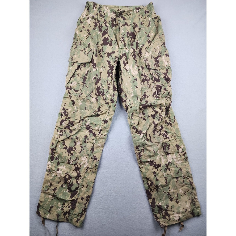 US Navy Pants Men Small Regular Working Uniform Type III Seals Trouser Camo READ